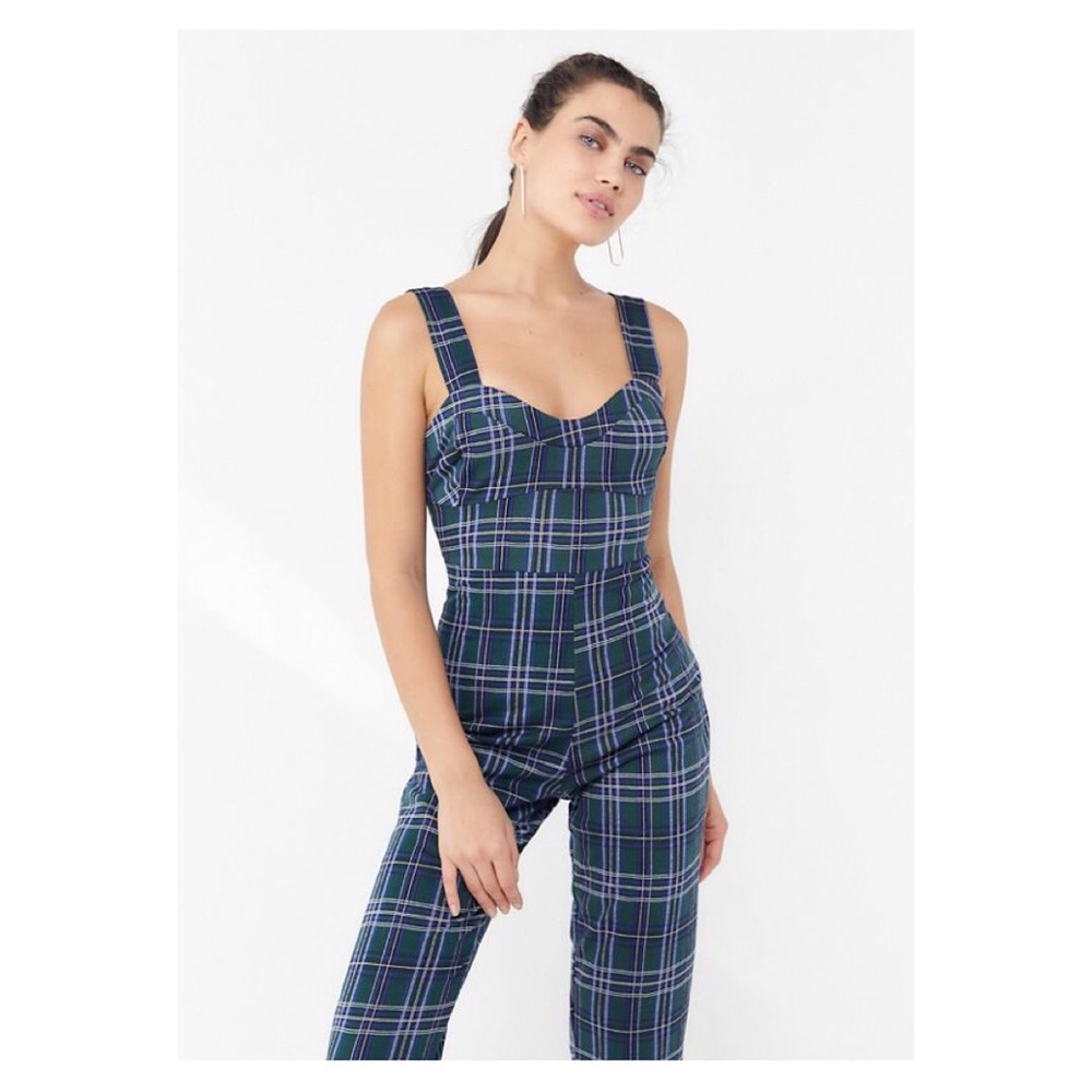 UO Rachel Plaid Jumpsuit - Picture 2 of 8
